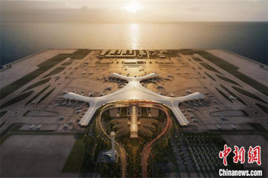 大連金州灣國際機場航站樓開工建設